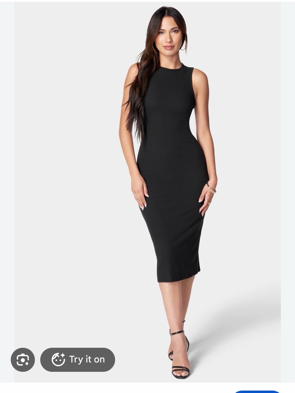 bebe Black Sleeveless Maxi Dress